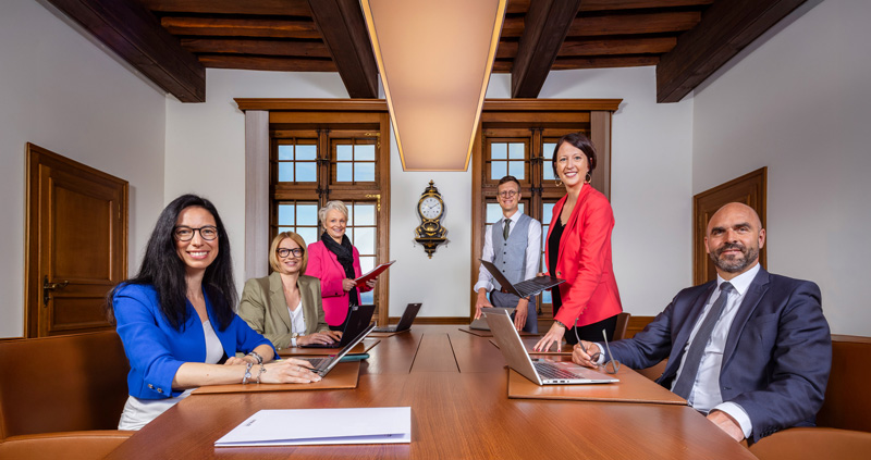 Photo officielle 2025 - 2026 du Conseil d'État neuchâtelois.