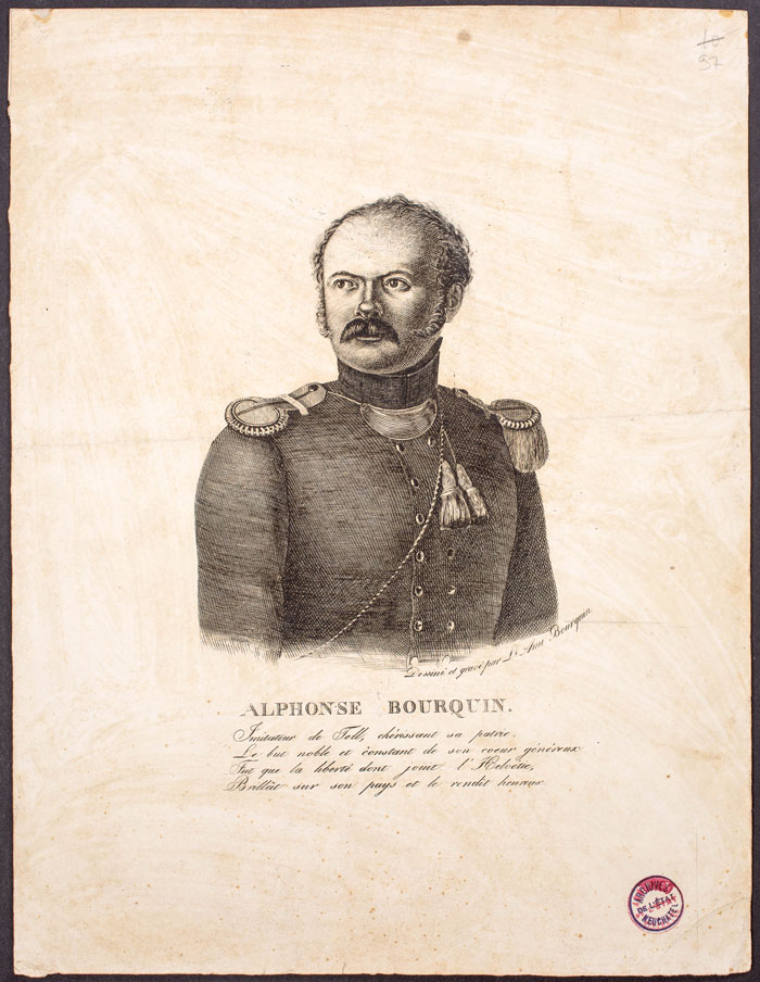 Portrait de Alphonse Bourquin (Source: Office des archives de l'État de Neuchâtel)