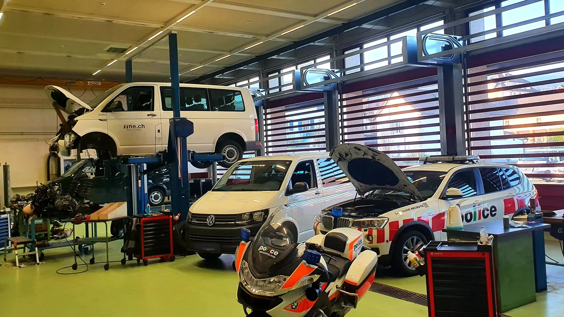 Photo de l'intérieur des garages