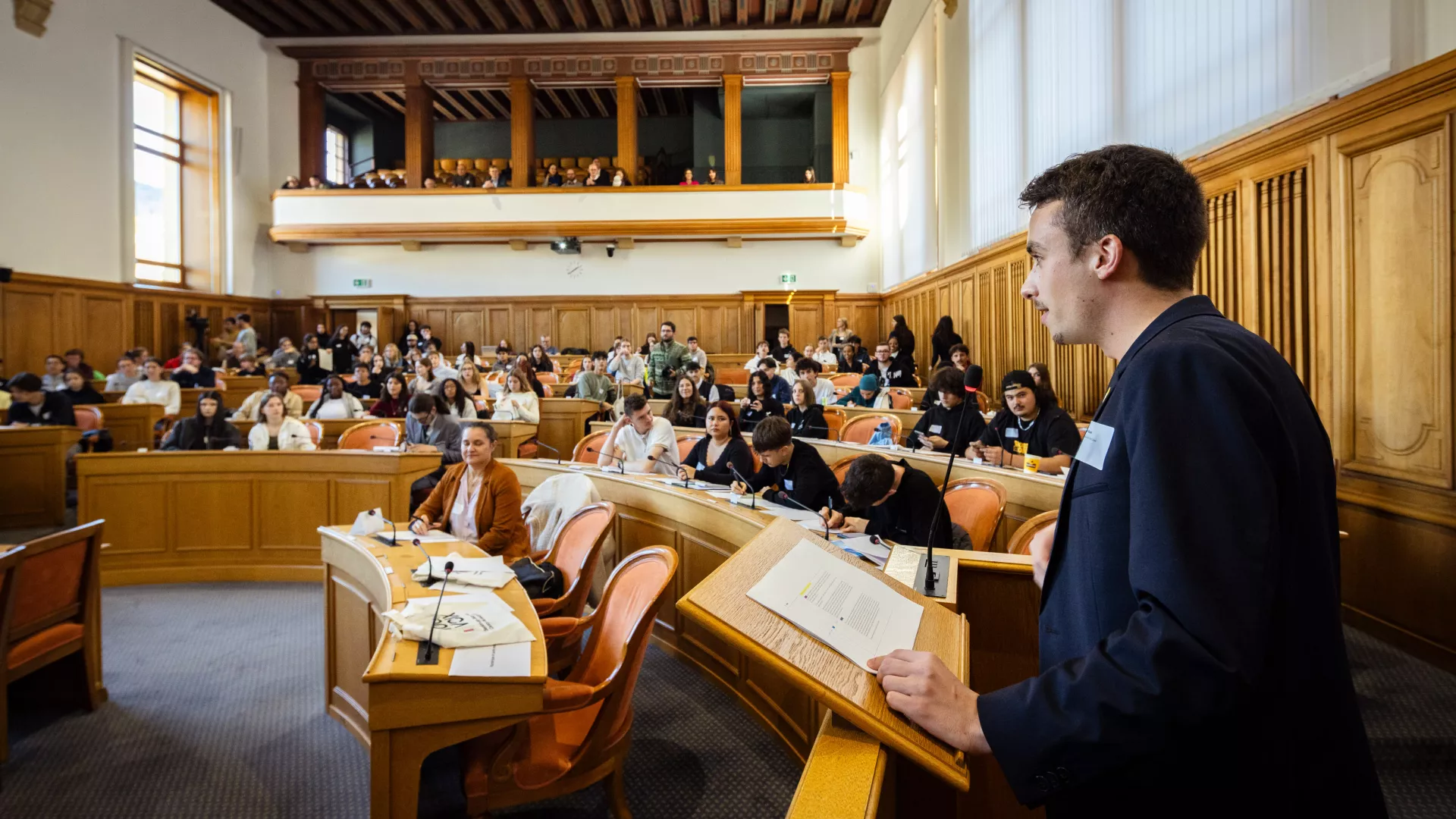 Émile Blant, président du Grand Conseil lors de son discours de clôture
