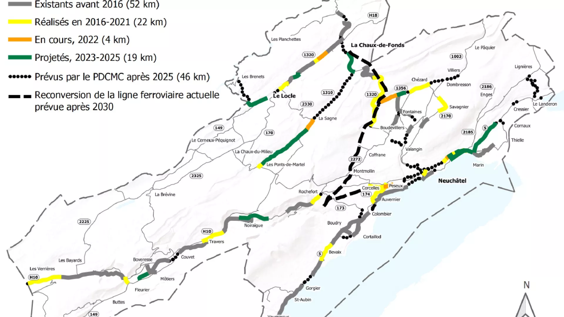 carte aménagements cyclables