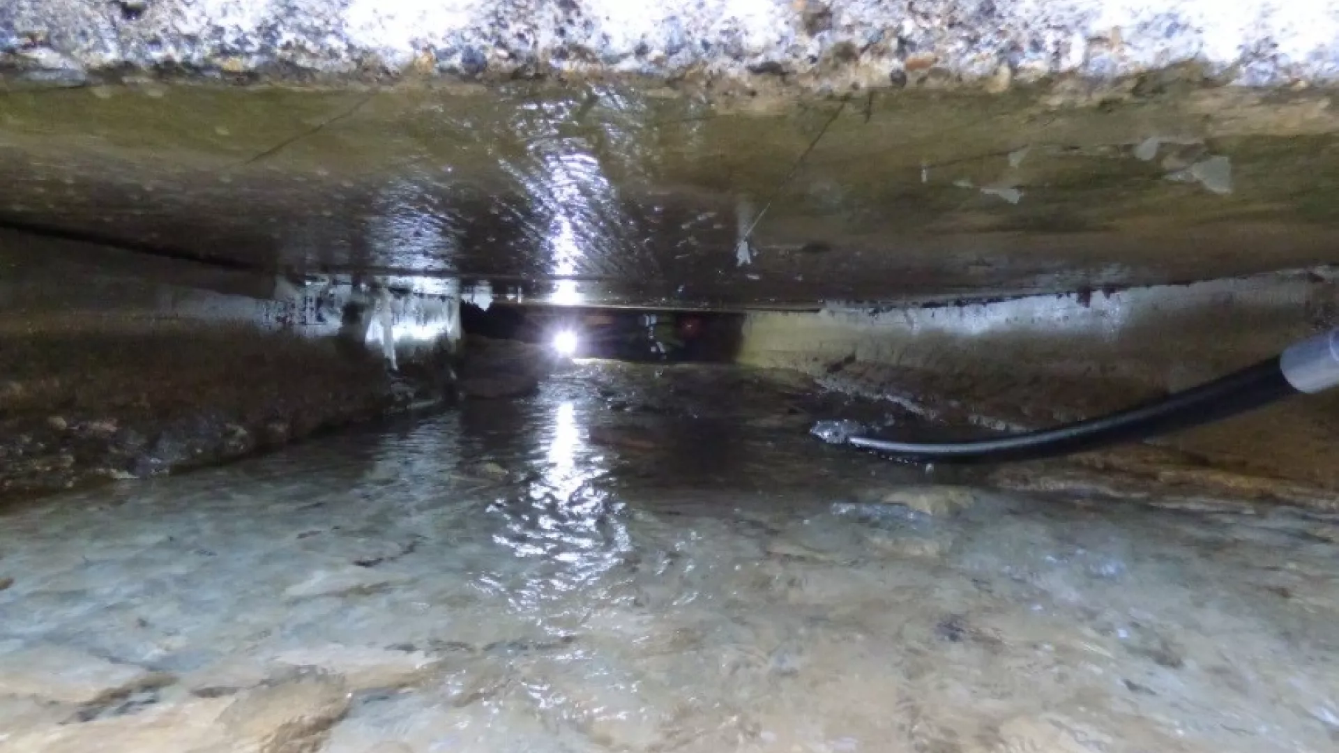 Hydrocurage de tronçons du Ruau souterrains