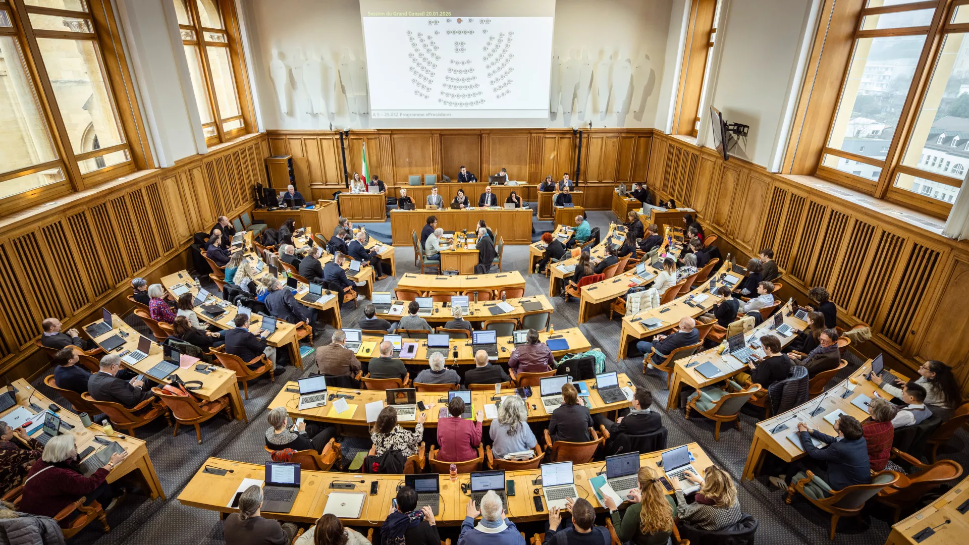 Salle du Grand Conseil en session