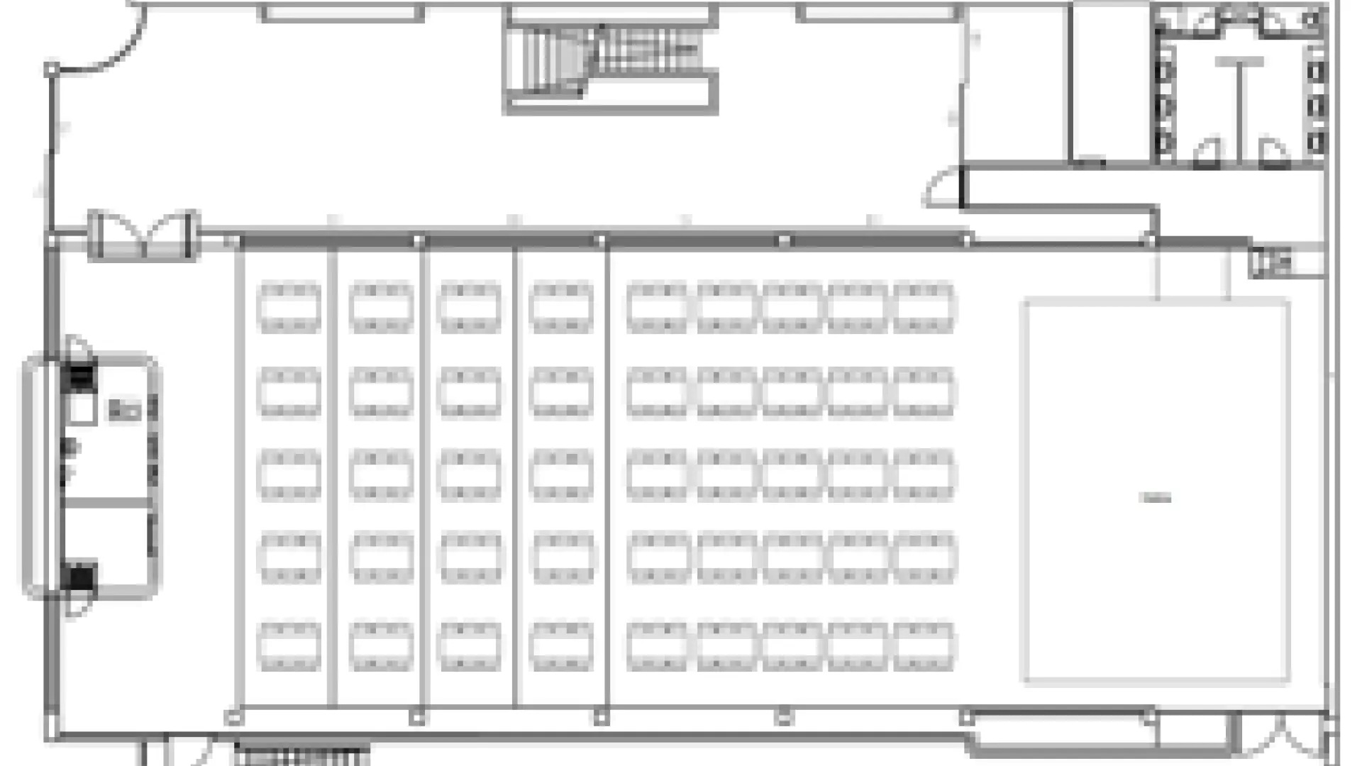 Plan de la salle de Clos-Brochet 10  dans la configuration banquet