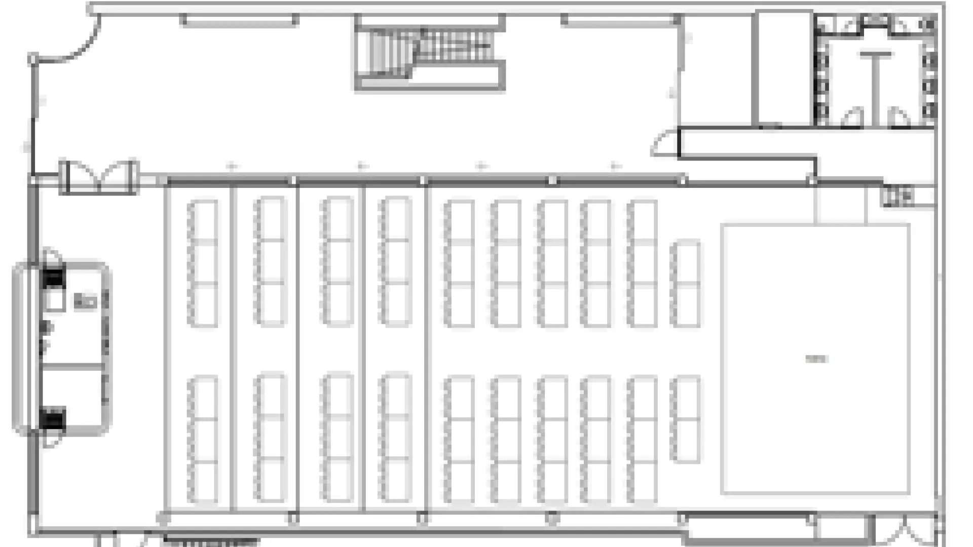 Plan de la salle de Clos-Brochet 10  dans la configuration cours
