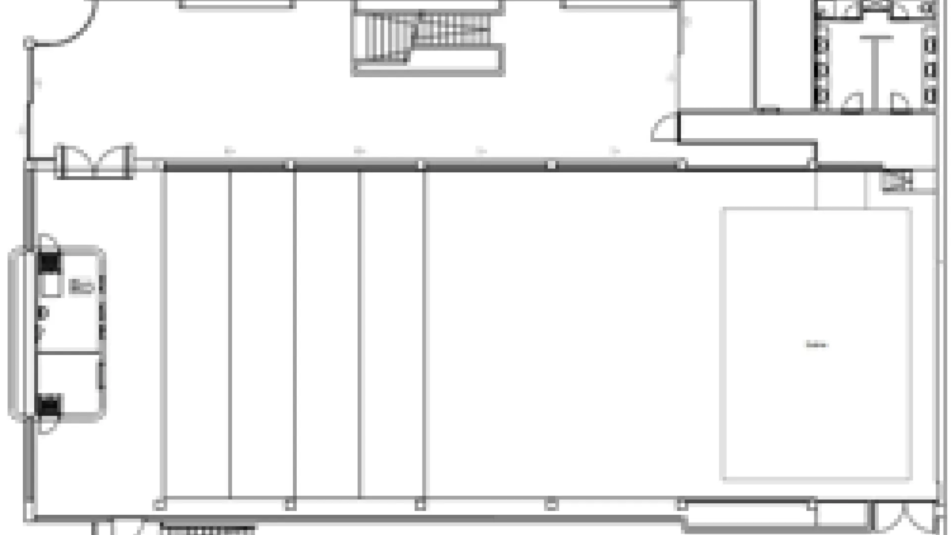 Plan de la salle de Clos-Brochet 10  dans la configuration vide