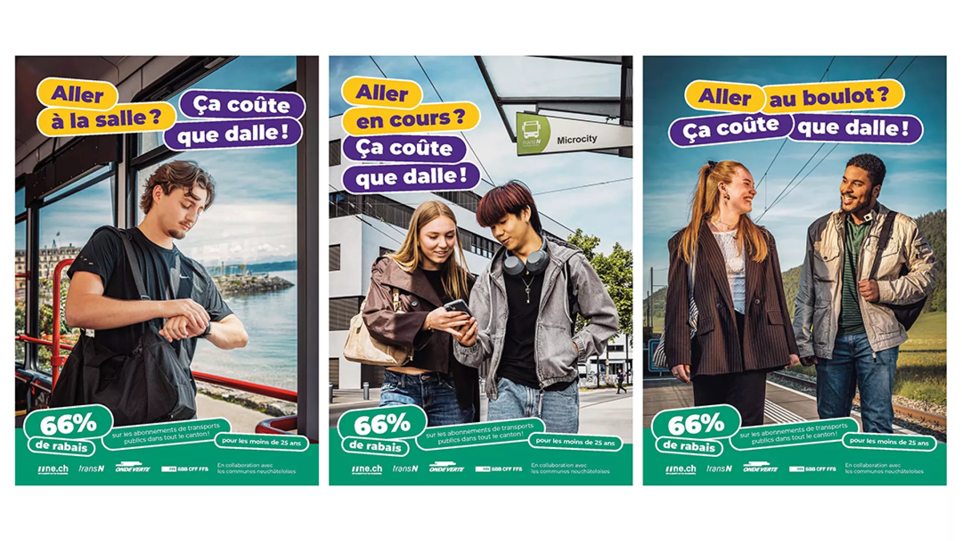 Trois visuels d'affiches de la campagne 