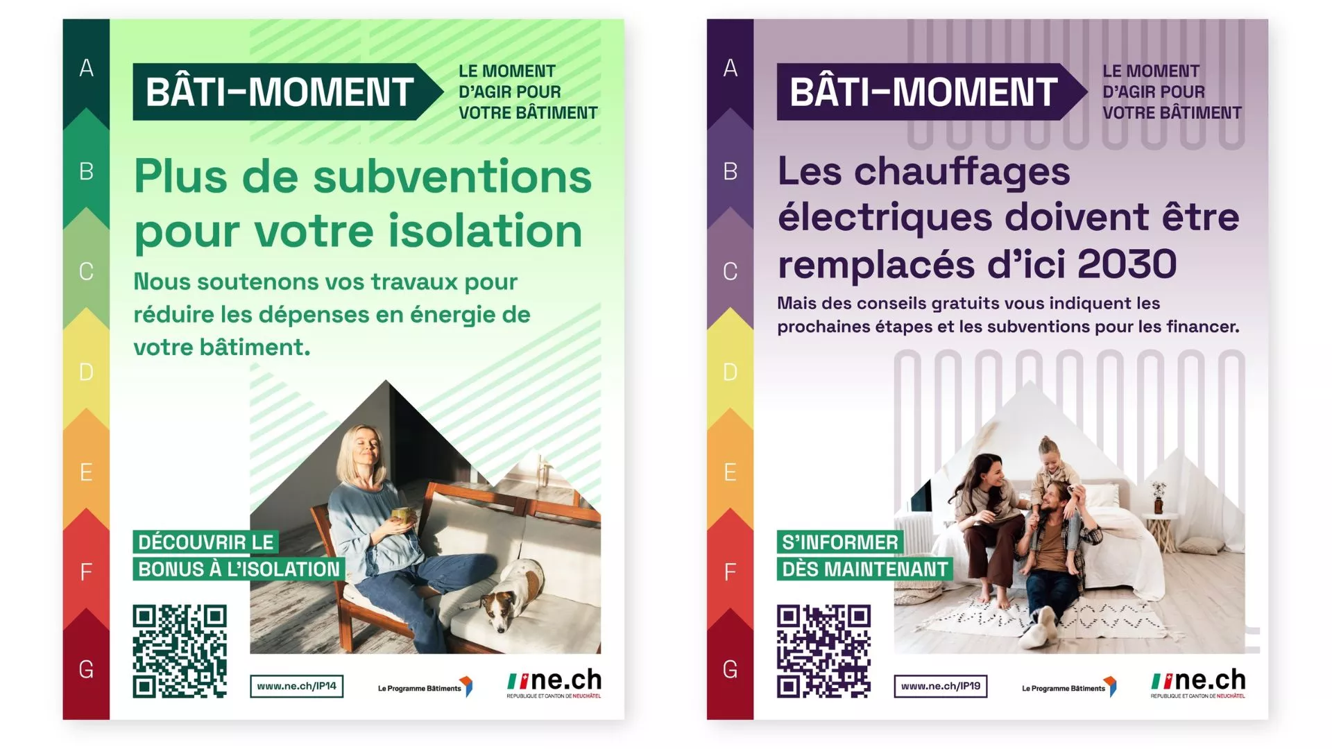 Exemple de deux visuels de la campagne