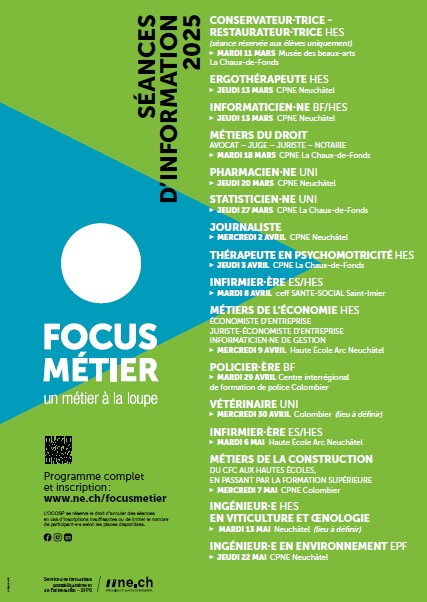 Affiche Focus Métier 2025
