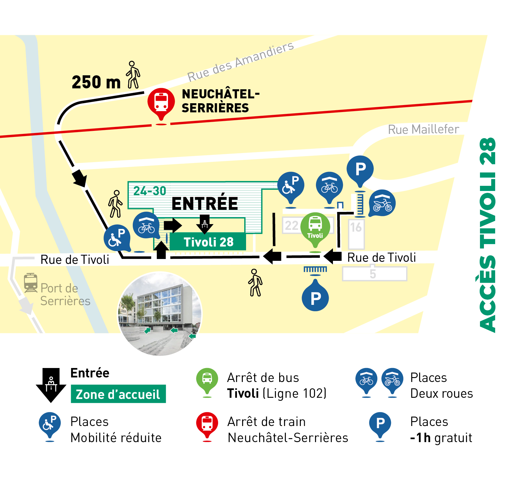 Plan de l'espace Tivoli